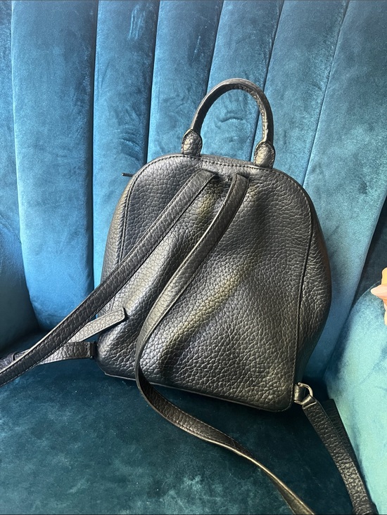 best fashion black mini backpack VELEZ Black Top Grain Leather Mini Backpack For Women | 11 inch Tablet